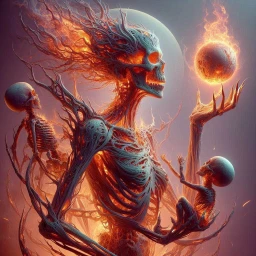 Birth of a Skeleton in the Realm of the Dead