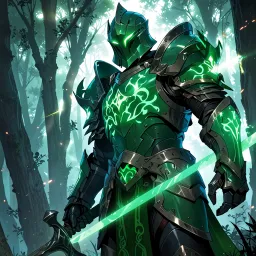 knight in green jade armor