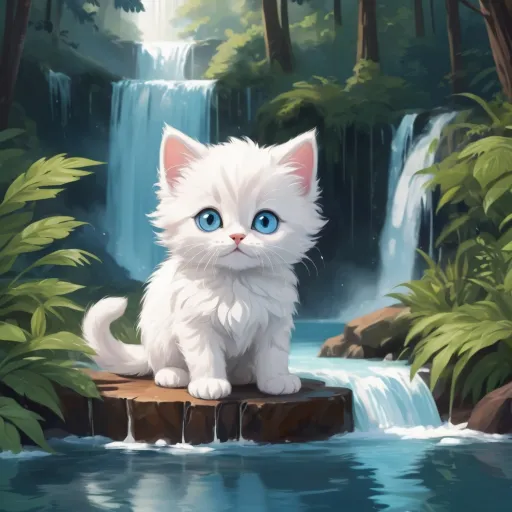 a white cat