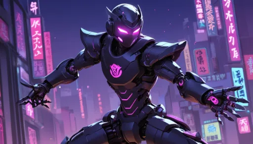 A futuristic cyborg soldier