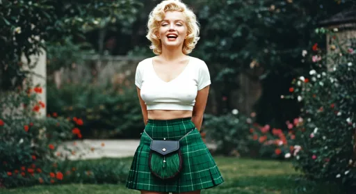 marilyn monroe in a green kilt #3