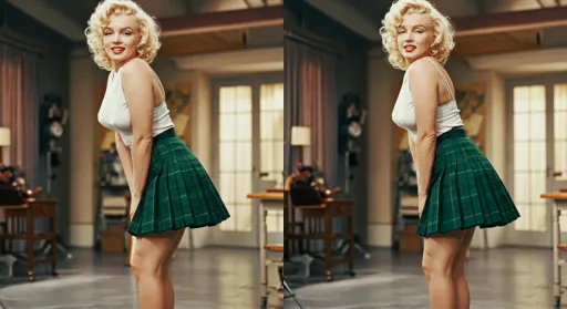 marilyn monroe in a green kilt #5