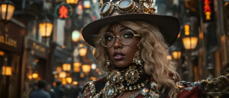black cyberpunk lady