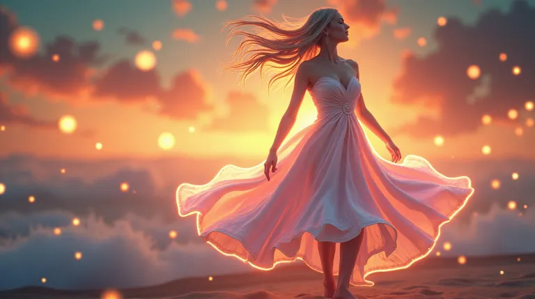glowy woman