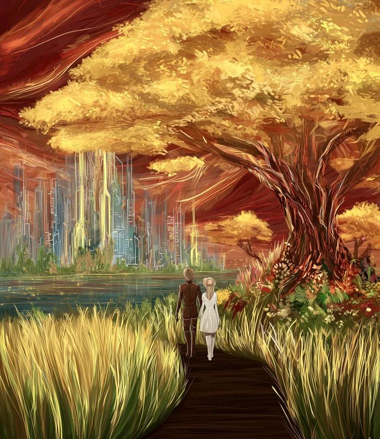 Now, O now, in this brown land