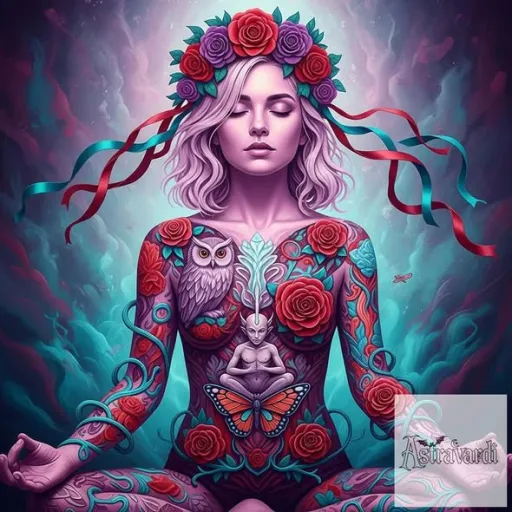 Creator Challenge: Woman, Butterflies & Roses.